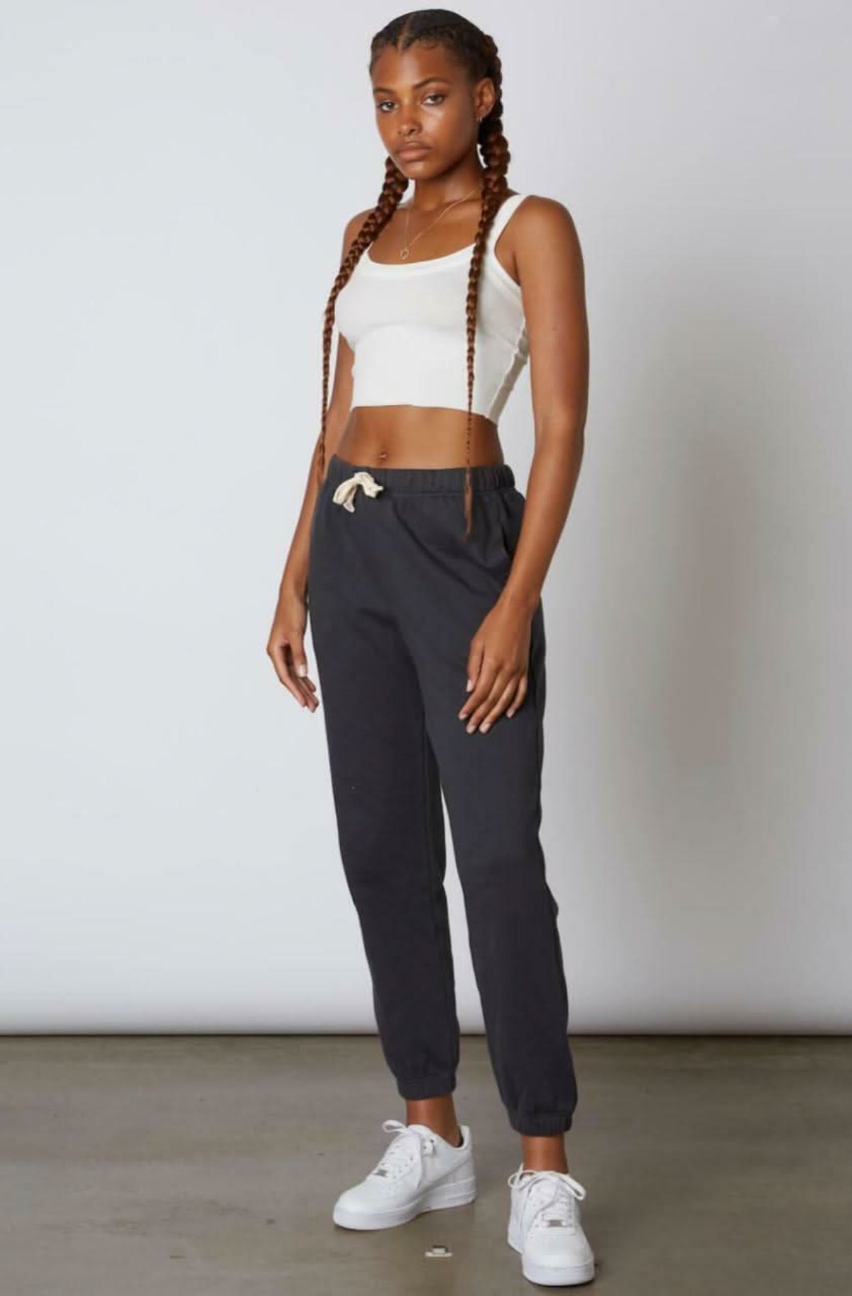 Ronnie Pewter Grey Drawstring Joggers