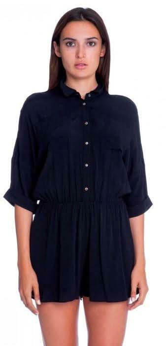 Republic Black Shirt Romper