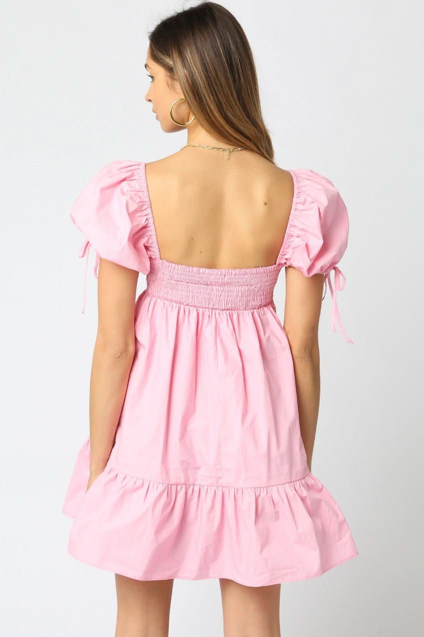 Jessie Light Pink Babydoll Mini Dress