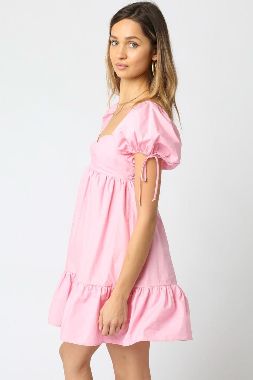 Jessie Light Pink Babydoll Mini Dress