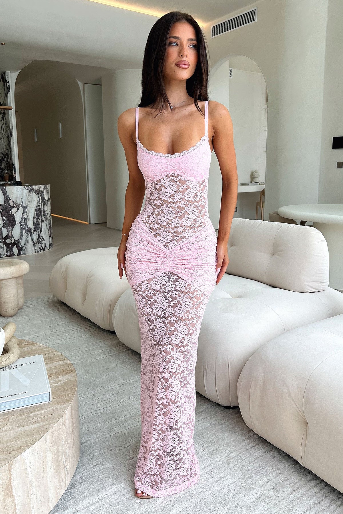 Kayden Maxi Dress - Baby Pink