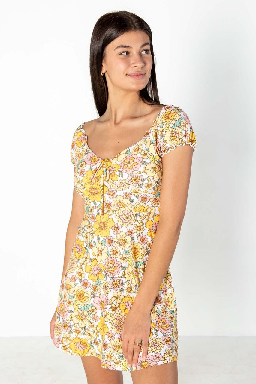 Pastel Garden Puff Sleeve Dress