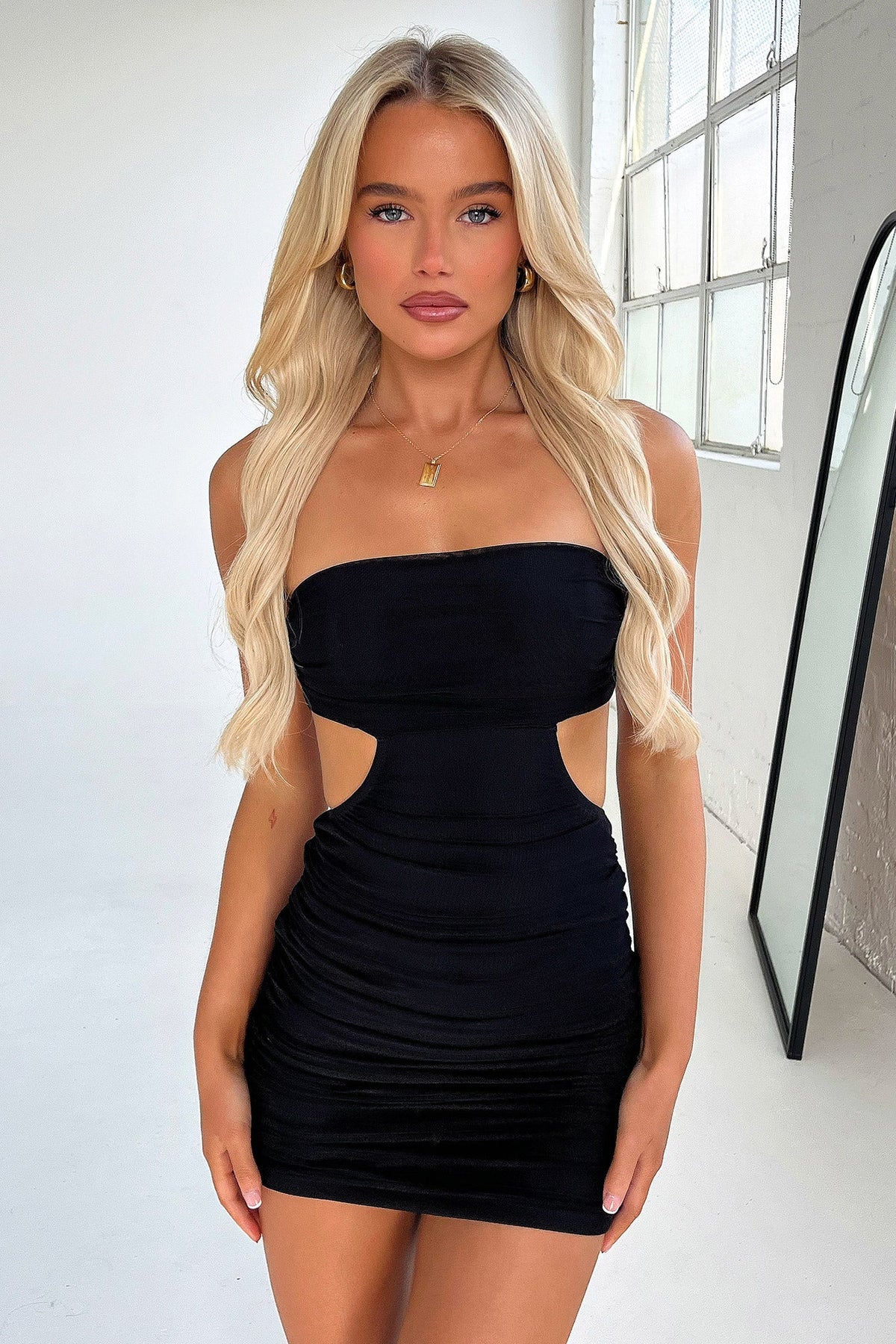 Pheobe Strapless Mini Dress - Black