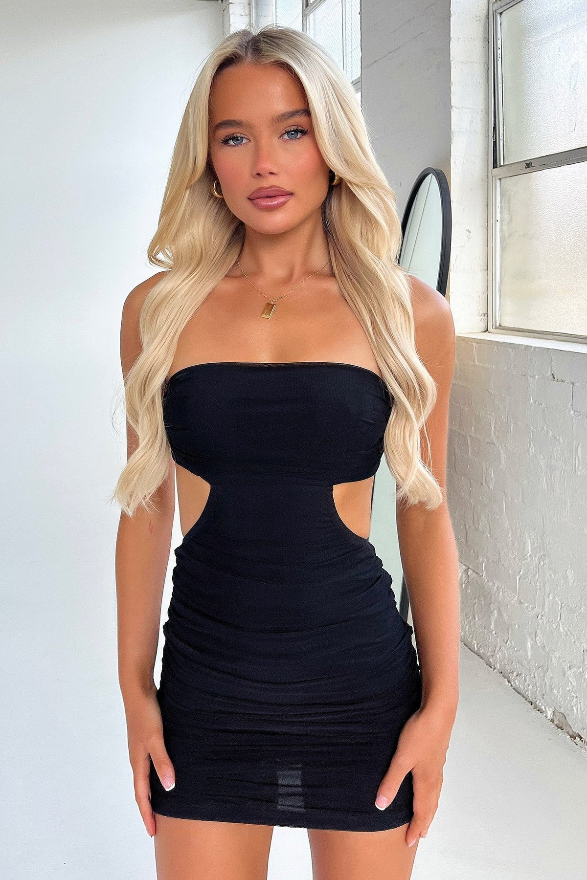 Pheobe Strapless Mini Dress - Black
