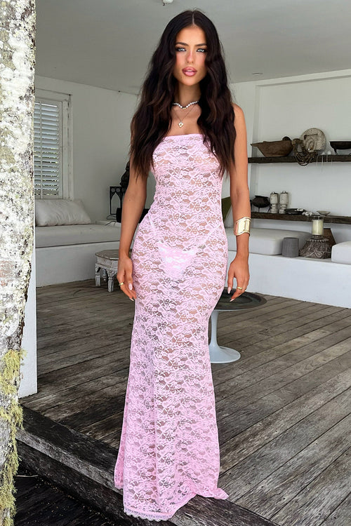 Veradi Maxi Dress - Baby Pink